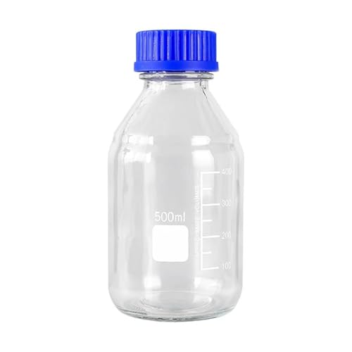 Bouteille de réactif en verre supérieure 1000ml de laboratoire avec bouchon