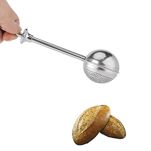 Zerdie Streusiebe aus Edelstahl, mit Federgriff, Puderzuckersieb, Staubstab Cover