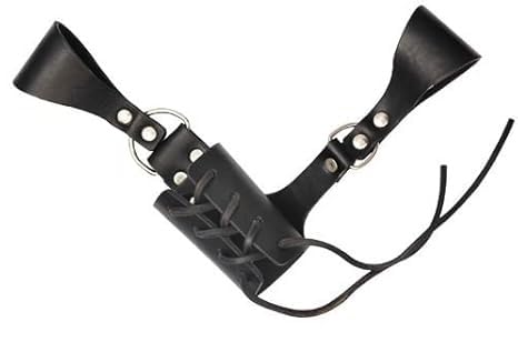 Medieval Warrior Leather Sword - Dagger Scabbard Frog