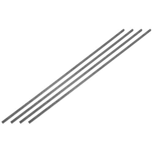 uxcell 4Pcs Square Steel Bar Stock, 11/64"x11/64"x12"(4mmx4mmx305mm) A36 Square Steel Rod Bars Precision Key Stock for Keyways Structural Support Industrial Machinery DIY Craft