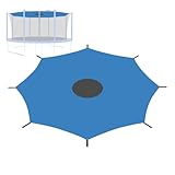 Toveival Trampoline Cover - Anti-UV Sun Shade - 8ft/10ft/12ft/14ft/16ft - Waterproof - UV Protection - Easy Assembly