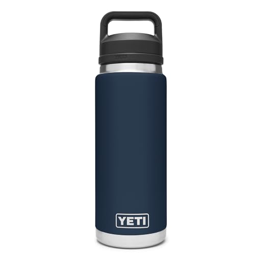 Image of YETI Rambler Water Bottle 26 oz (769 ml) Navy - Stainless Steel Water Bottle, Sports Water Bottle with Chug Closure, Insulated Sports Bottle