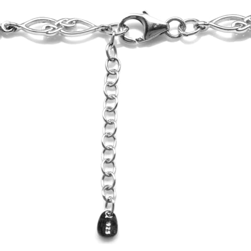 Image of Silvershake Birthstone Gemstones White Gold Plated or Yellow Gold Plated 925 Sterling Silver Scroll /Filigree Celtic Knot Weave 7.25 to 8.75 Inch with Adjustable Extension Bracelet Jewelry for Women
