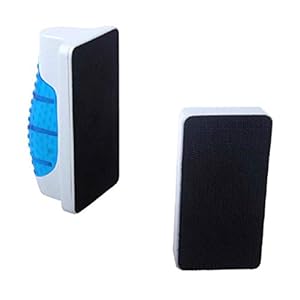 LaVibe Glasborstel voor aquaria, dubbelzijdige reinigingsborstelreiniger voor aquaria, drijvend, herbruikbaar – S