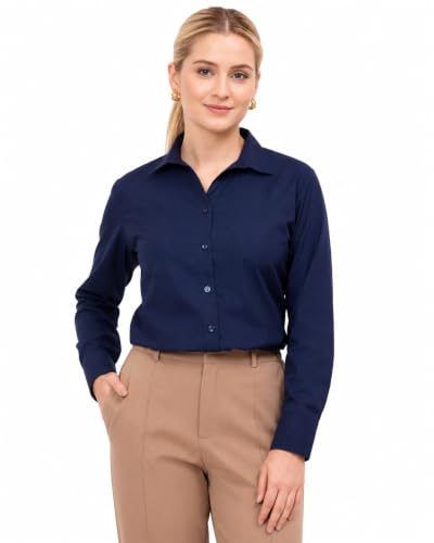 Image of ESTA Women Full Sleeve Stylish Western Official Formal Shirts Regular fit Shirts for Women