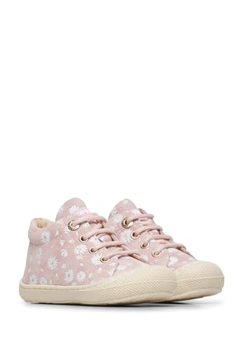 Naturino Cocoon-Lauflernschuhe aus Veloursleder mit Margeriten-Print, Rosa 17