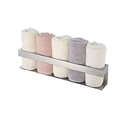 Eono por Amazon Toallero de Baño Autoadhesivo 400 MM Estanteria Baño Almacenamiento de Toallas Ducha Acero Inoxidable 304 Acero Cepillado, BTR210S40DM-2