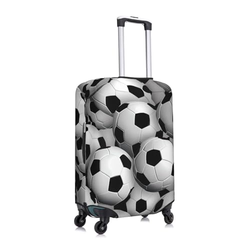 Soccer Balls Elastic Travel Luggage Cover, Washable Spandex Suitcase Protector, Anti-Scratch Fits 18-32 Inch3