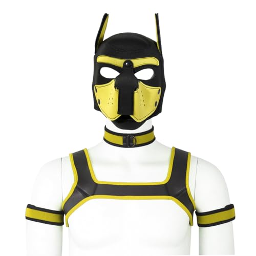 Máscara capucha perro neopreno Halloween kit
