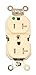 Leviton 8300-SGT 20 Amp, 125 Volt, Extra Heavy Duty Hospital Grade, Duplex Receptacle, Tamper Resistant, Straight Blade, Self Grounding, Light Almond