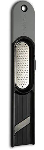 Microplane 3-in-1 Ginger Grater Tool - Black and Grey