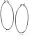 Stainless Steel Rounded Hoops Earrings (50mm Diameter)