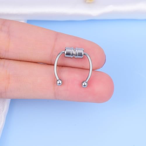AVYRING Fake Nose Ring Fake Piercings Fake Nose Rings Nose Cuffs Fake Nose Piercing Fake Nose Hoop Faux Nose Rings for Women Faux Nose Ring Fake Piercing Fake Nose Cuff Sliver Gold Black3