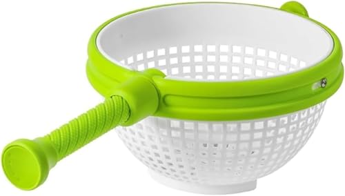 Riazdiw サラダスピナー 食洗機対応ザル キッチンツール ギフト 手動水切り器 ハンドル付き野菜スピナーボウル おしゃれ 父の日 キッチン 調理器具 調理ボウル 便利ツール 野菜・果物 母の日 水切り器 敬老の日
