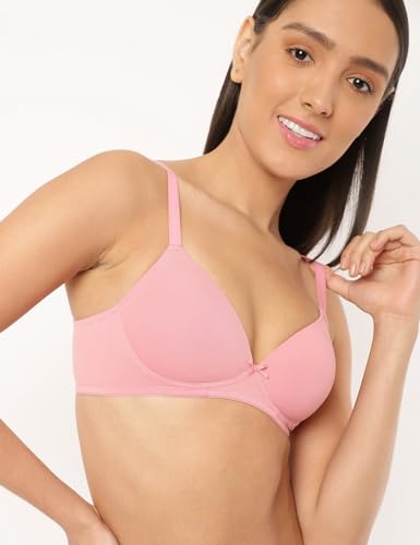 Image of Marks & Spencer Womens Cotton Mix Plain Sweetheart Neck Bra T33 3208K Pink 42