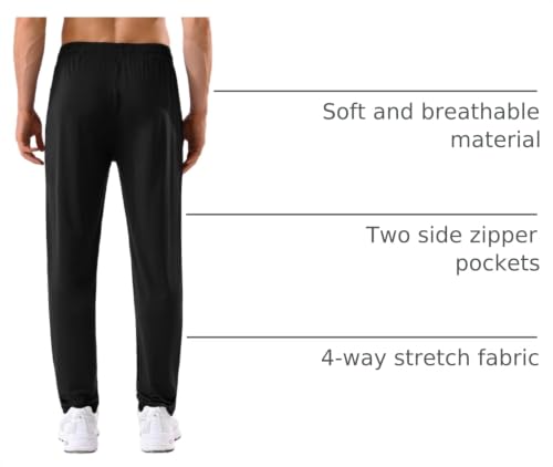 5-Pk MSGD Men's Stretch Lightweight Sweatpants w/ Zipper Pockets - image 4