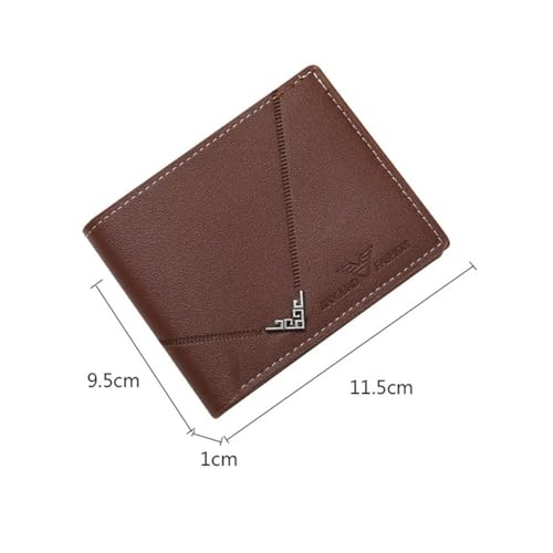 Short Wallet PU Card Bag Folding Card Holder Men(Black)2
