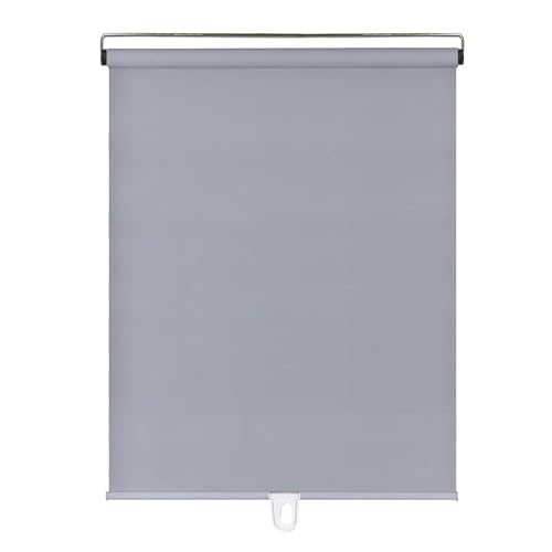 Persianas enrollables opacas retráctiles que ajustan la luz, con ventosas, aisladas, privacidad para ventana, 32 x 150 cm de ancho, para hogar, oficina, ventanas, color gris, 58 x 200 cm