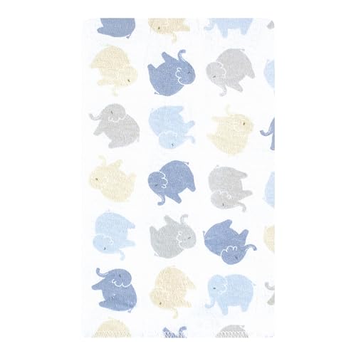 Image of Hudson Baby Unisex Baby Cotton Flannel Burp Cloths 10-Pack, Multi Color Boy Elephant, One Size