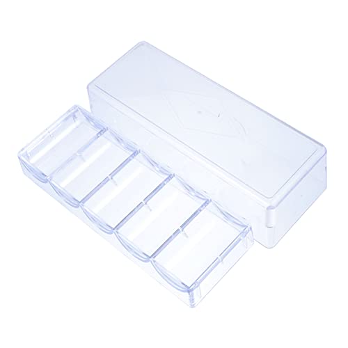 NAMOARLY Small Mahjong Container Box 100 Chips Portable Pp Organizer for Travel
