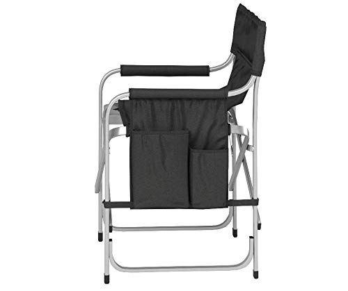 Faulkner Aluminum Director Chair With Folding Tray And Cup Holder