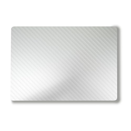 Carbon Fiber Laptop Skin Compatible with Surface Laptop 7 15" (2024) - Solid White - Premium 3M Vinyl Protective Wrap Decal Cover - Easy to Apply | Crafted in The USA by MightySkins