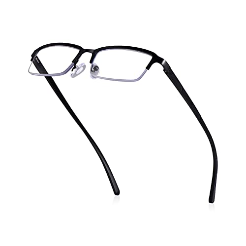 Read Optics Reading Glasses for Men, Half Frame Non Prescription Glasses, Stylish Comfortable Glasses for All Day Wear