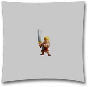 Barbarian Clash Of Clans Art Dark Game Cotton Linen Pillow Sham Decorative Cushion Cover Sized 18 by 18 nnches
