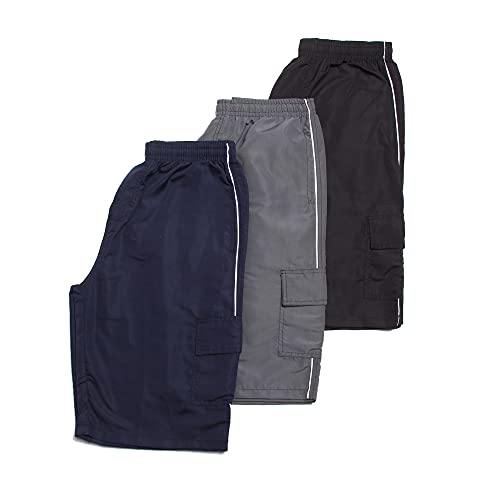 Kit 3 Bermudas Tactel Cargo Plus Size(tabela ultima foto) Cor:Sortido;Tamanho:G1