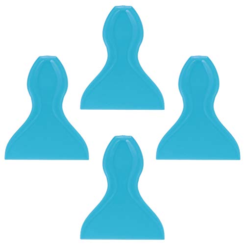 FAVOMOTO 4pcs Vinyl Scraper Ergonomic Membrane Removing Tool for Decal Application Plastic Squeegee for Film Installation Removal