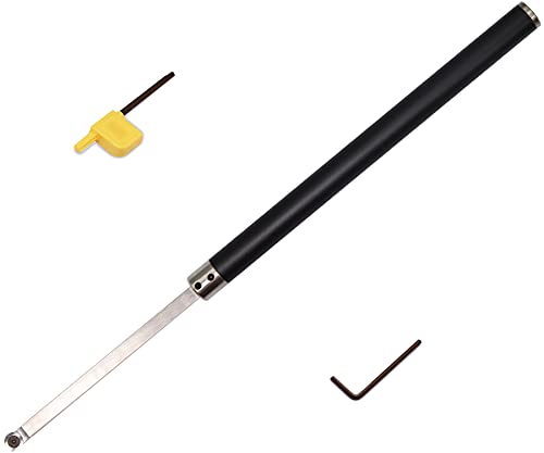 Carbide Tipped Lathe Chisel Wood Turning Tool Set Finisher Tools Bar with Ci0 16mm Round Carbide Insert Cutter for Wood Hobbyist or DIY or Carpenter