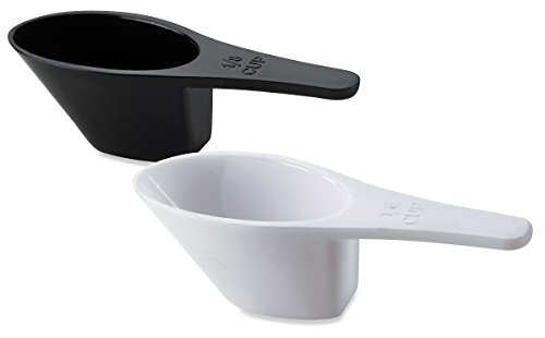 Kitch N’ Wares Coffee Measuring Spoons -2 Pack, White and Black 1/8 Cup