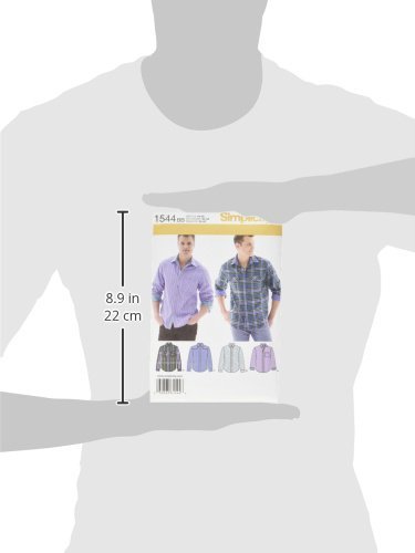 Simplicity Pattern 1544 Men's Shirt With Fabric Variations Sizes 44-52 Chest #TOP7
