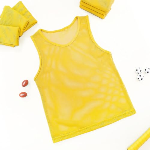 Image of Sintege 12 Pcs Soccer Pinnies Pennies Jersey Scrimmage Vest Sports Practice Jersey Mesh Basketball Vest for Youth Adult Kids