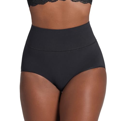 Image of Leonisa High-Waisted Seamless Moderate Shaper Thong Panty High Waisted Underwear for Women with Tummy Control