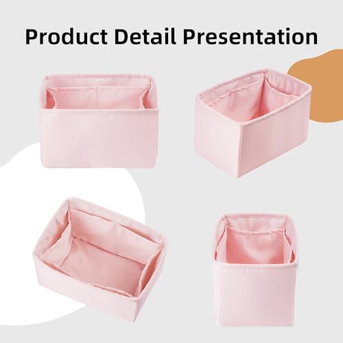 Image of DGAZ Silk Purse Organizer Insert Fits Chanel Duma Bags,Silky Smooth Bag Organizer,Luxury Handbag & Tote Shaper(Pink,22A /22C /23C Large)