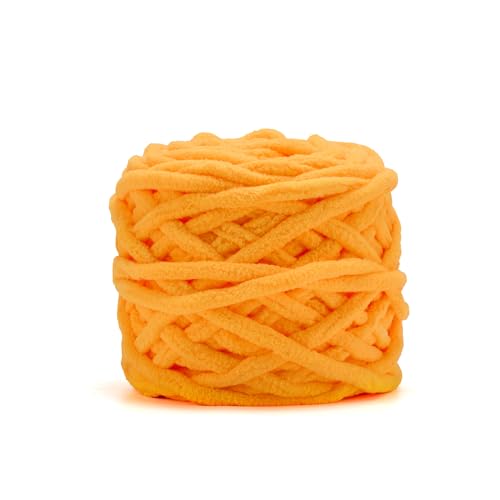 Image of INNDUN Blanket Yarn 100g /3.5oz - Yellow Chenille Yarn 6 Super Bulky - 72 Yards - Knitting, Crocheting & Crafts Chunky Yarn