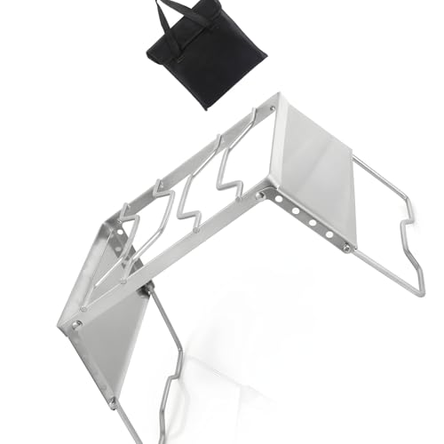 Quick Setups Camping Folding Stove Stand Portable 5 Height Adjustments Windproof Efficient Cooking 304Stainless Steel Portable