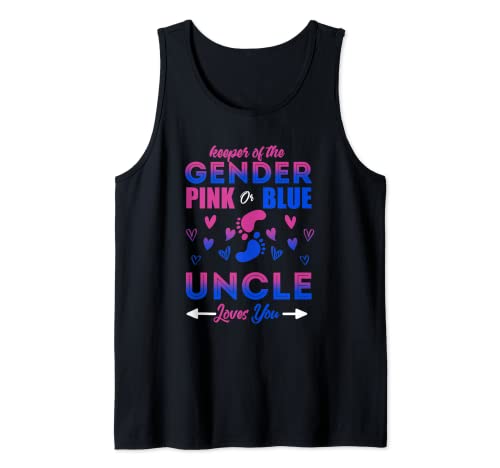 Fun Loves You Reveal Keeper Of The Gender Pink Or Blue Uncle Camiseta sin Mangas