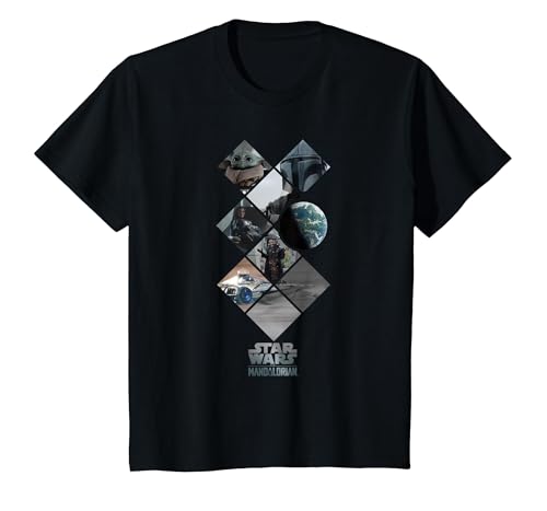 Image of Star Wars The Mandalorian Season 3 Grogu A New Quest Begins T-Shirt, Youth, Black, 4T