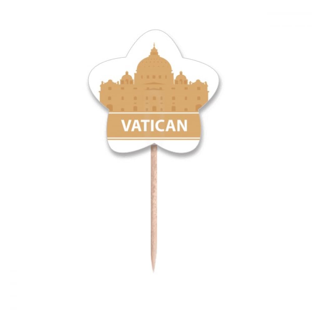 Pics à cupcakes Vatican en édition monuments jaunes et raffinés