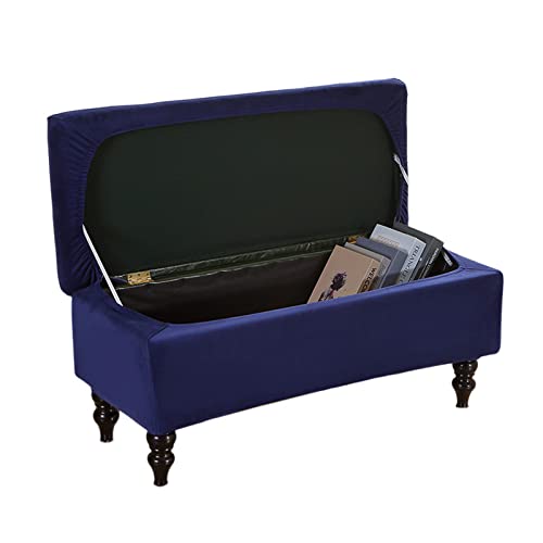 Image of FUANGUI Ottoman Cover Stretch Storage Ottoman Bench Slipcover Printed Folding Storage Bench Ottoman Cover Footrest Stool Slipcover Footstool Protector Cover with Elastic Bottom
