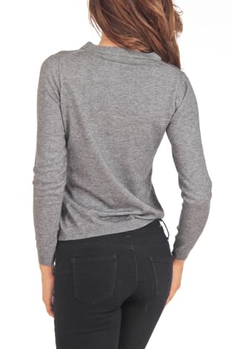 Cashmere Blend Grey V-Neck Sweater2