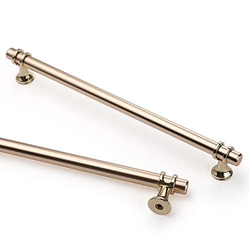 5個パック 9インチ (228mm) つや消し真鍮キッチンキャビネットハンドル キャビネット取っ手 キッチン金具 食器棚ハンドル 引き出し ドレッサープル