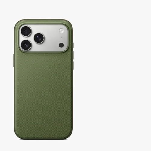 Étui tissé technologique pour iPhone 17 16 15 14 Pro Max coque magnétique vert