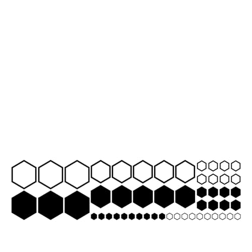 Wuyaoyao 52 Grids Car Honeycomb Graphics Stickers, Hexagonal Graphics Automotive