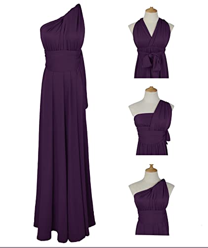 Image of Sexyshine Women's Backless Gown Dress Convertible Multi-Way Wrap Halter Cocktail Dress Bandage Bridesmaid Long Dresses