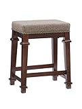 Linon Kennedy Backless Tweed, Brown Counter Stool,