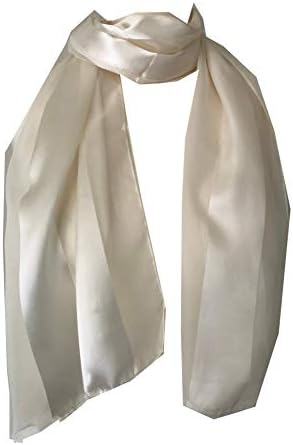 Plain coloured Chiffon and Satin Striped Scarf Thin Pretty Scarf, 150 cm x30cm lovely Gift/present.