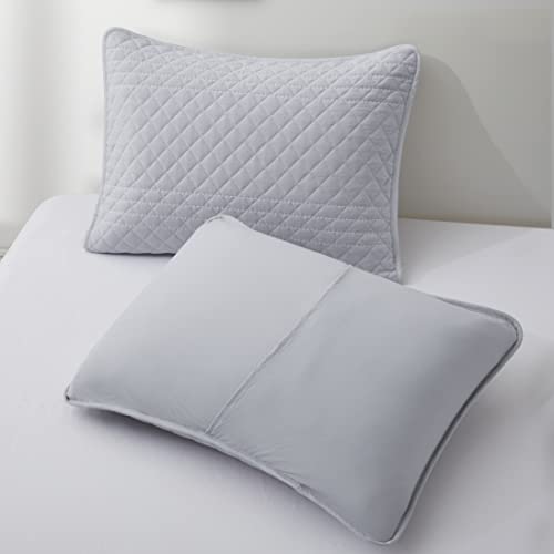 Bonlino Quilt Bedding Set Bed King - Lightweight Soft Quilt Summer Farmhouse Quilt Set, Modern Boho Style Striped As Bedspread Coverlet, With 2 Pillow Shams For Home Bedroom All Season (Grey, King) #TOP4